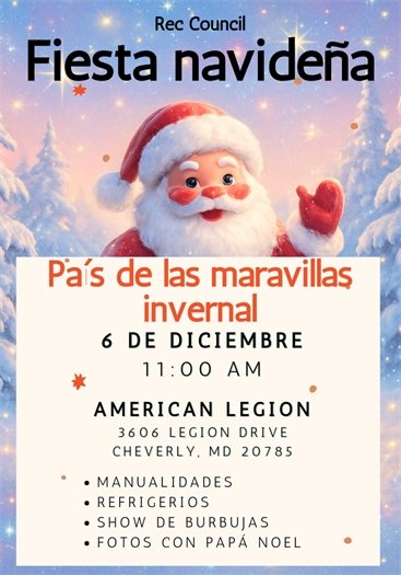 REc council holiday party spanish