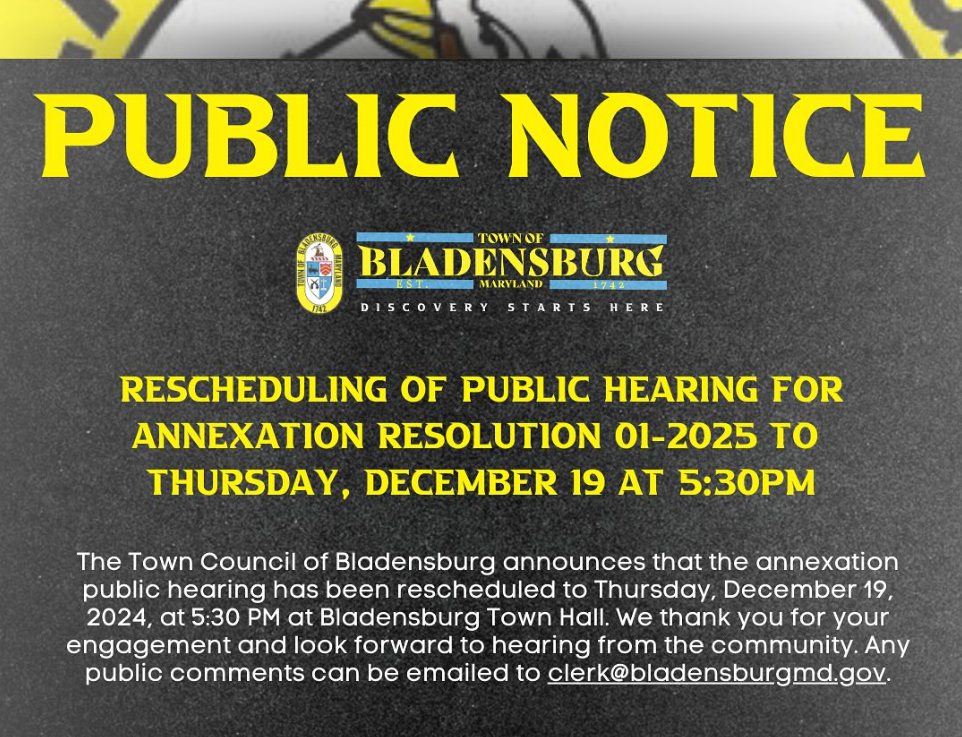 bladensburg meeting flyer