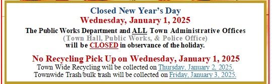 2025 closed for New year 