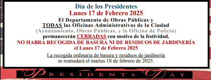 closed presidents day spanish 2025