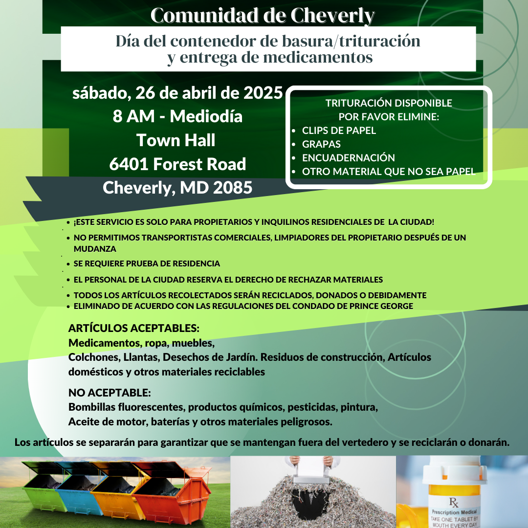 April 2025 Dumpster Day Spanish