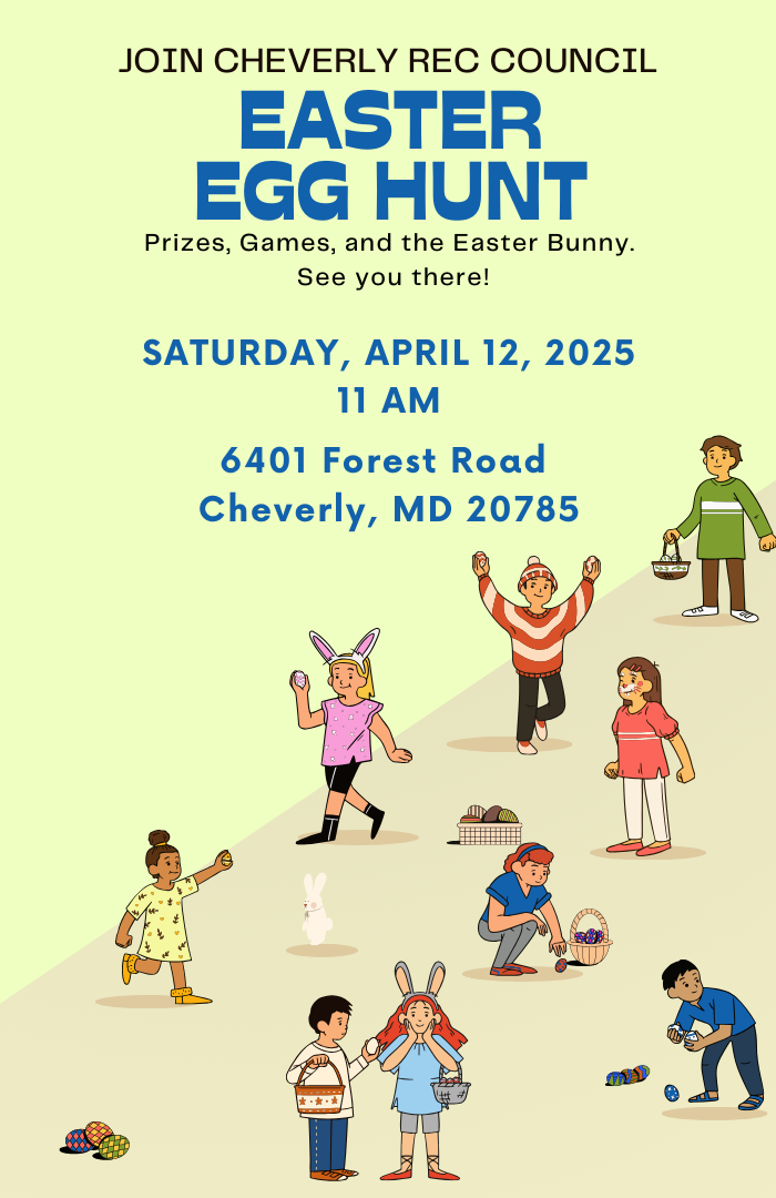 April 2025 Cheverly Rec Council Easter Egg