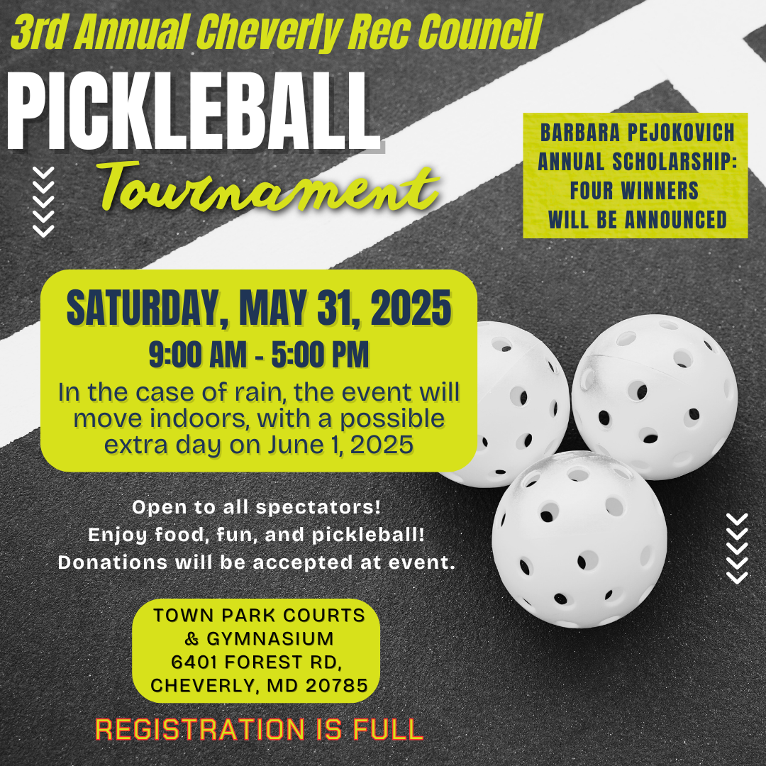 May 2025 Updated Rec Council Pickleball Tournament 