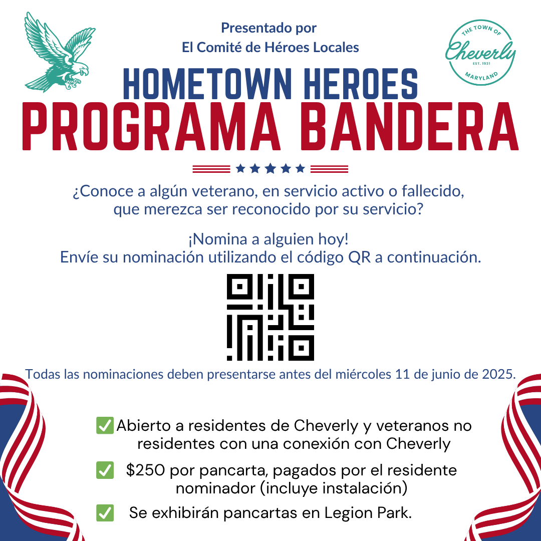 Hometown Hero Flyer Spanish