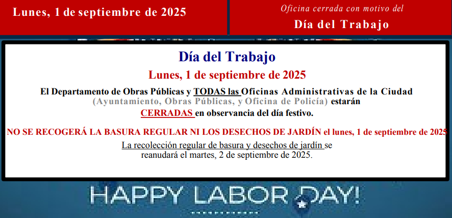 Labor Day Spanish September 2025