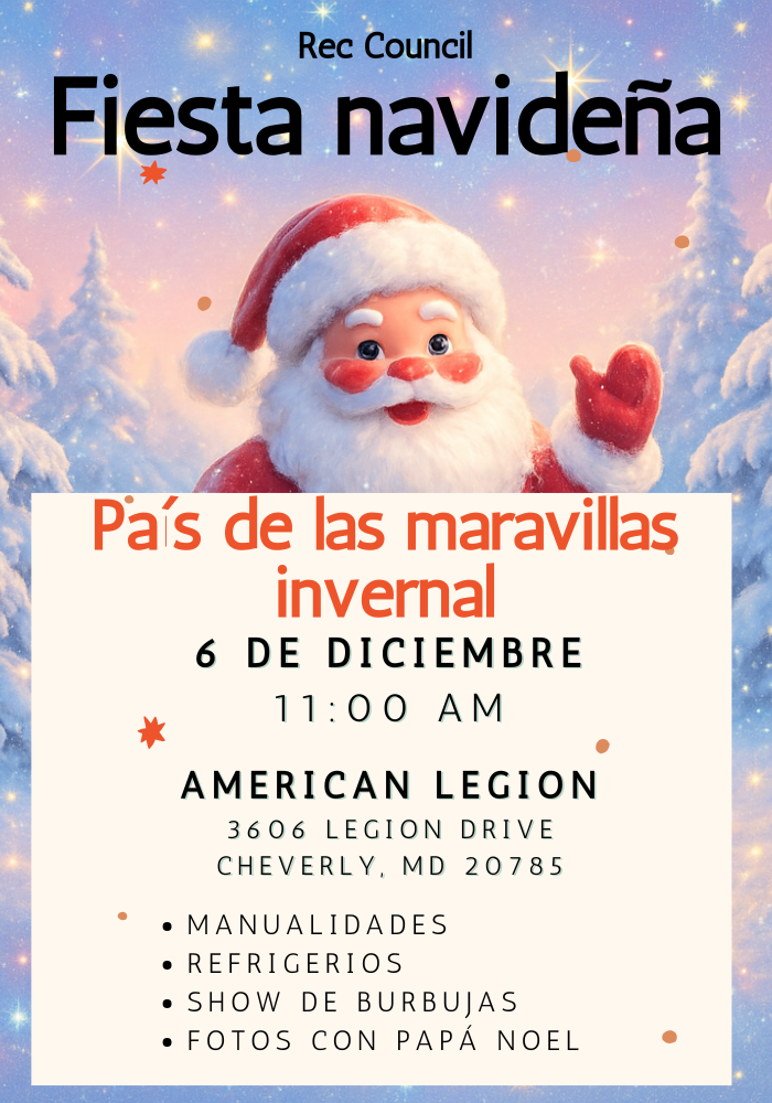 december 2025 rec council christmas spanish