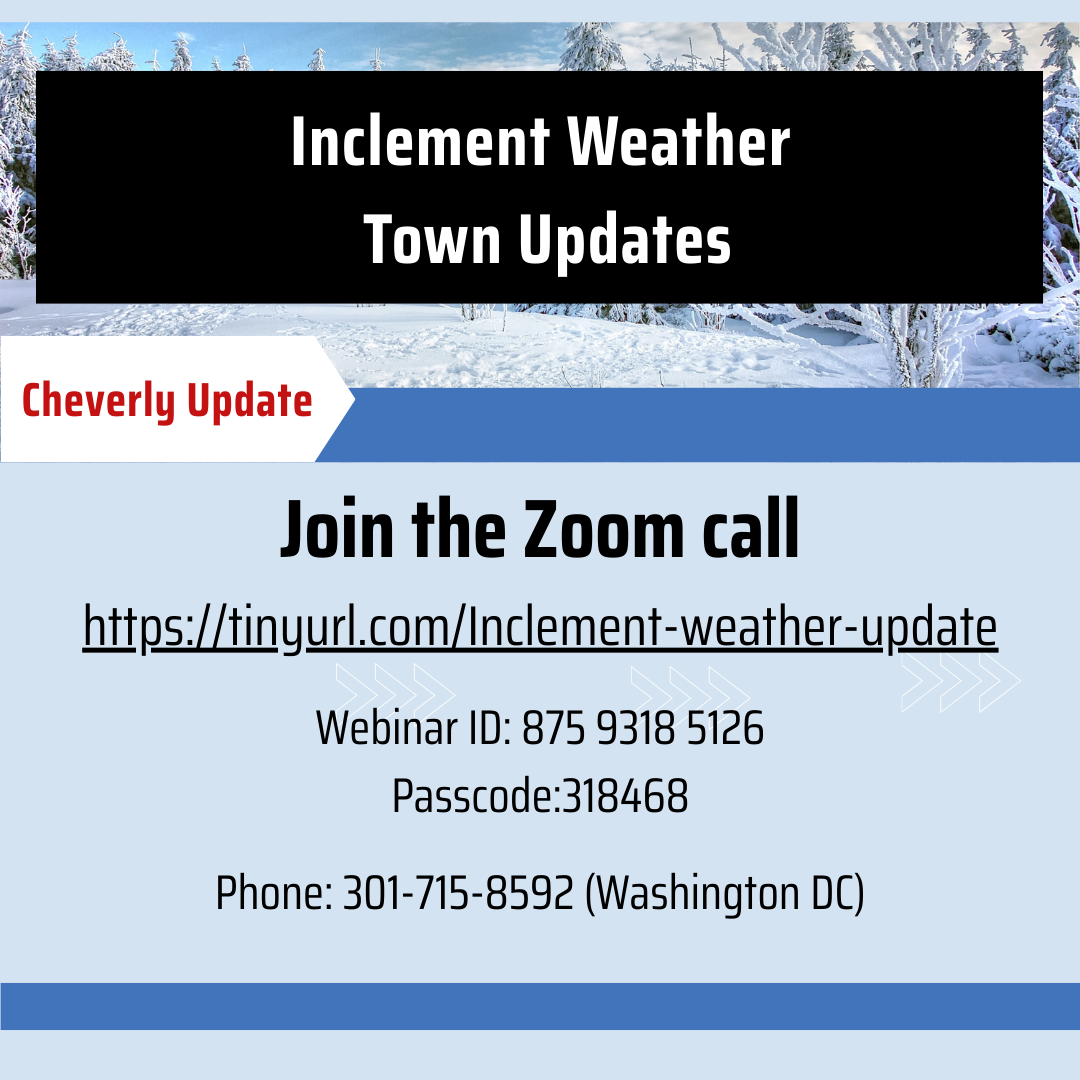 Inclement Weather Updates Zoom Call flyer