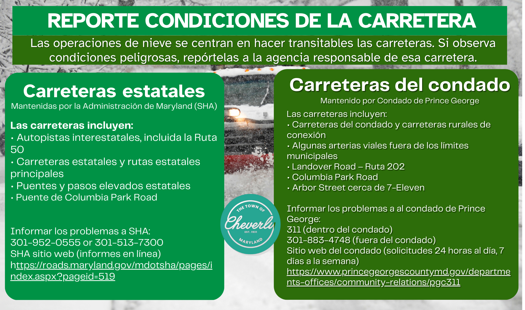 PW Snow State and Country Streets Spanish