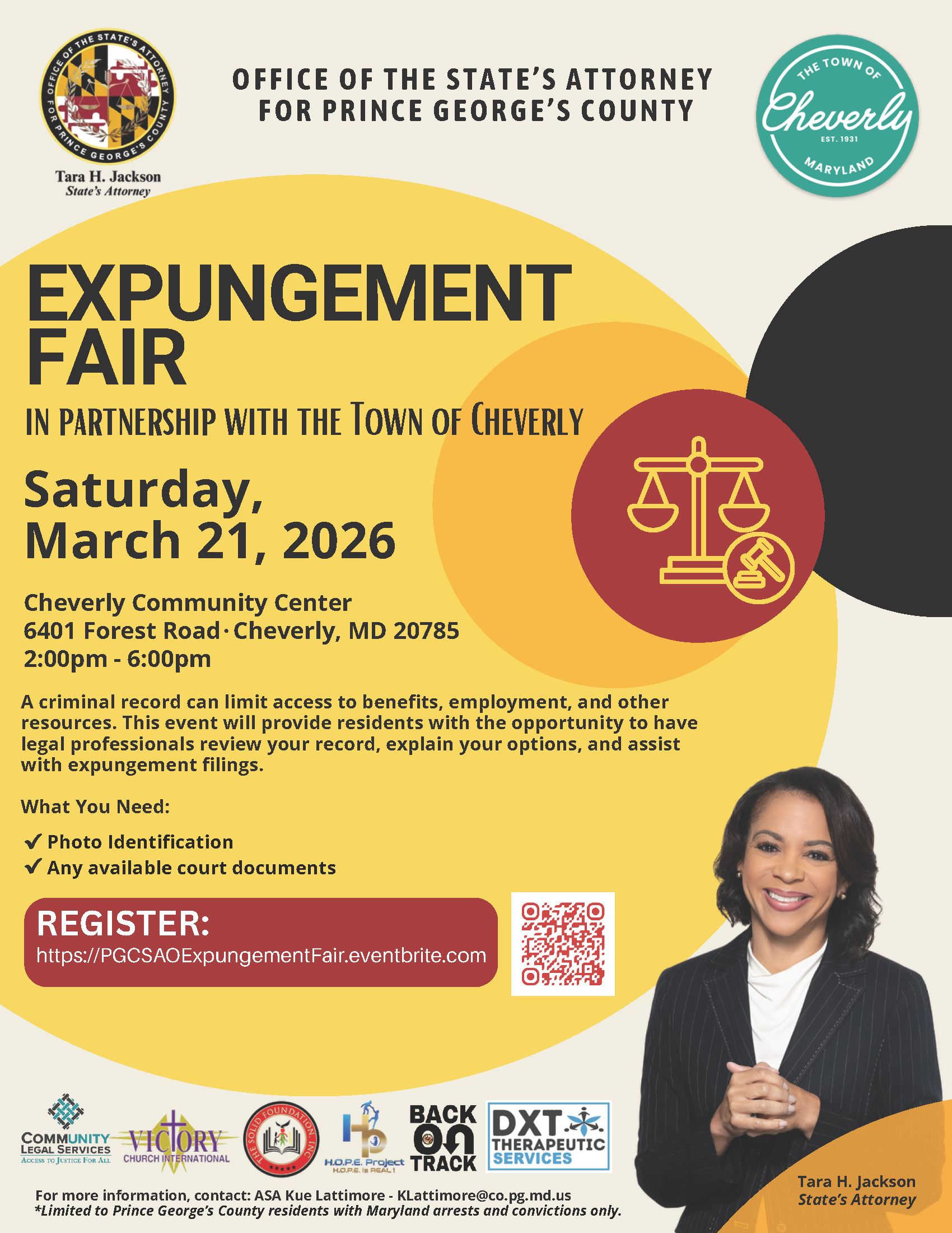 March 2026 Expungement Fair Flyer
