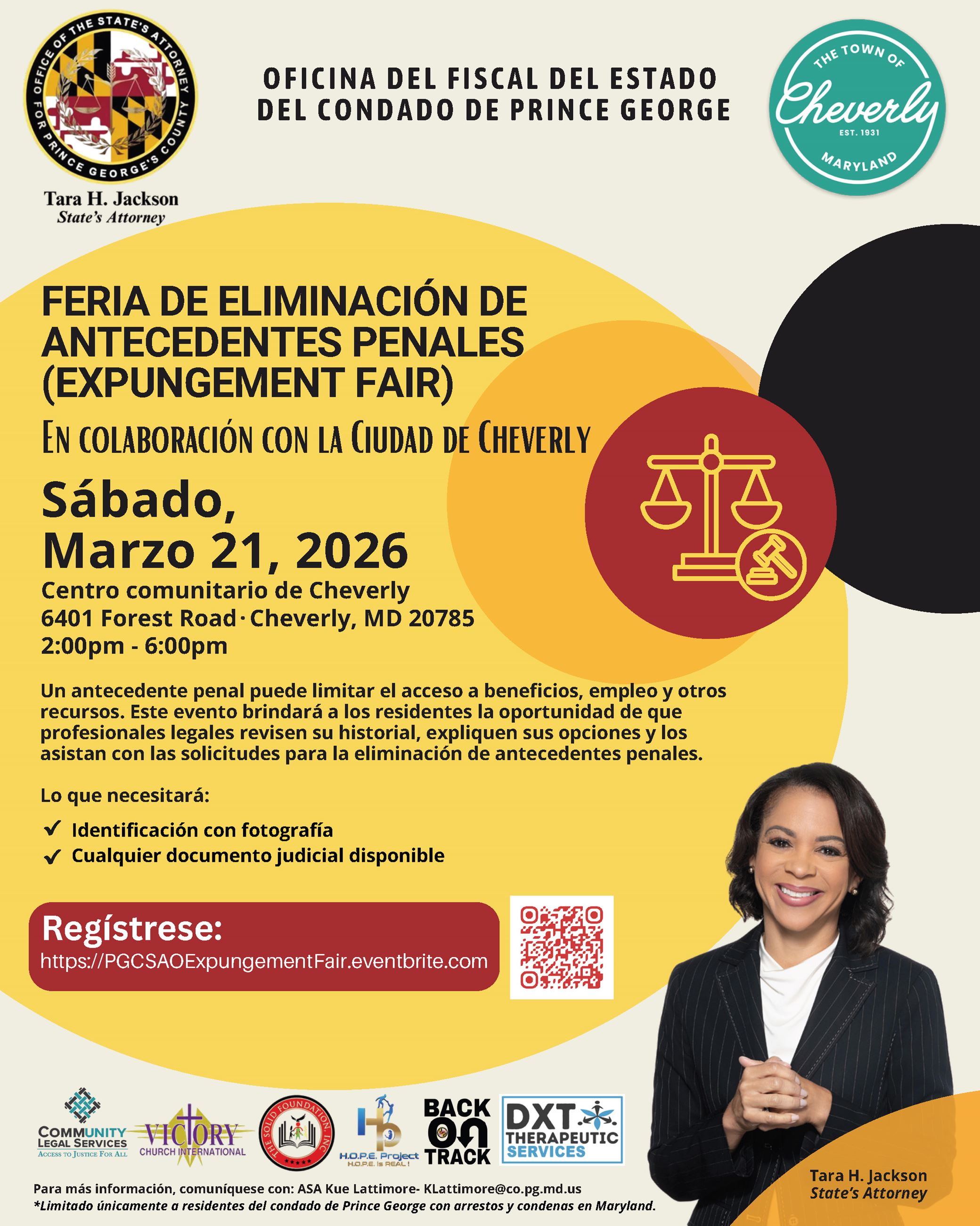 March 2026 Cheverly Expungement Fair_Spanish