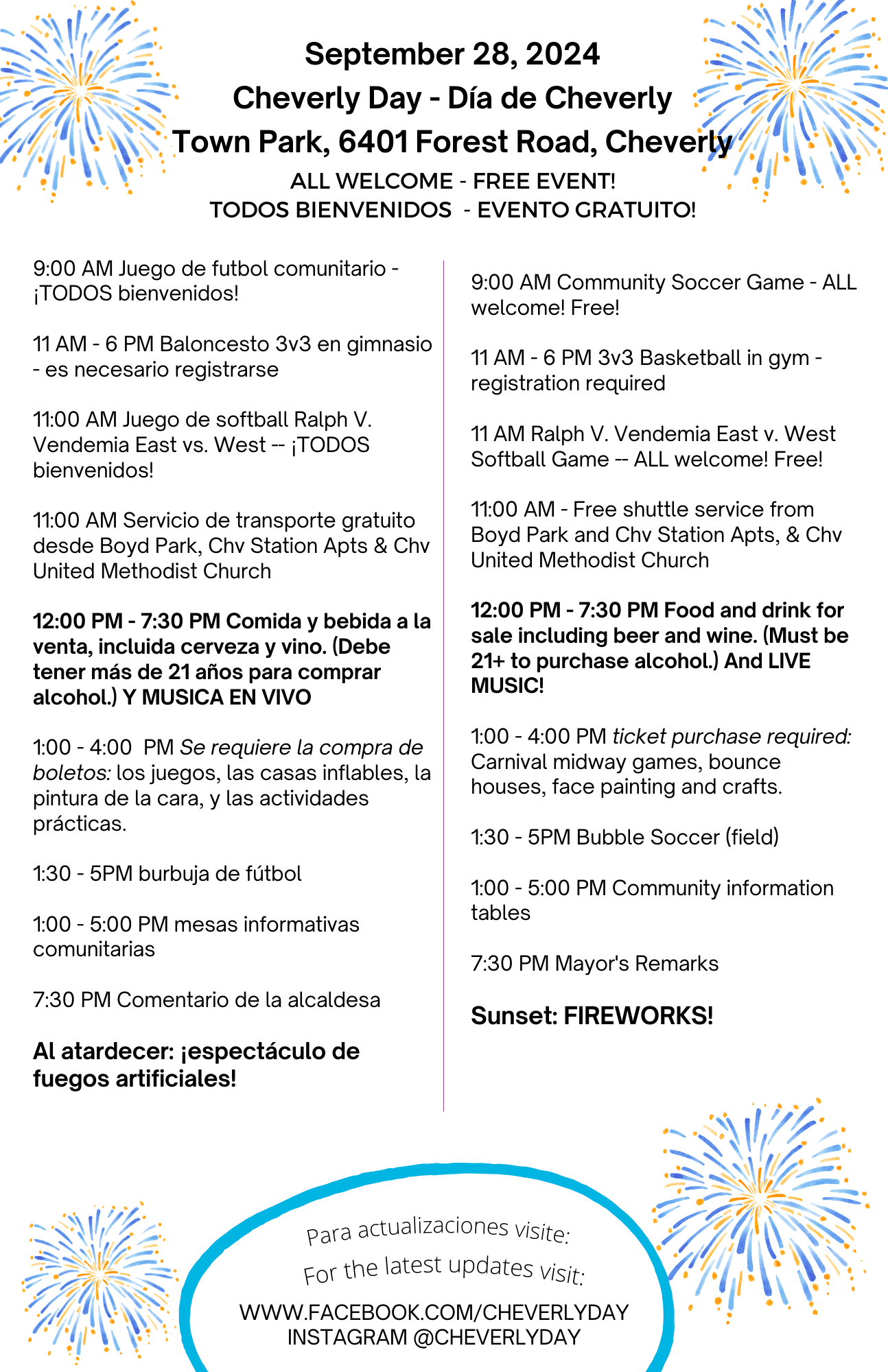 Cheverly Day General Flyer 2024