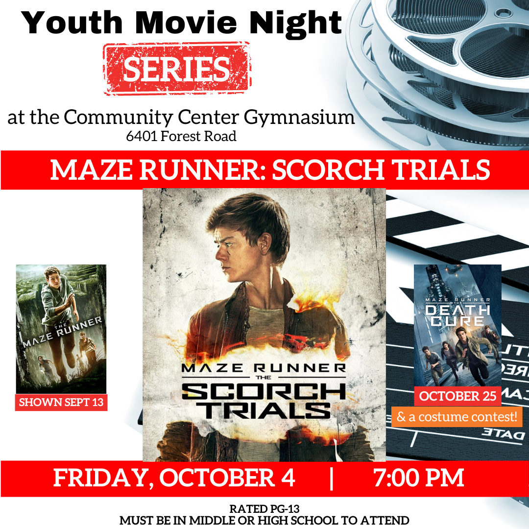 October 2024 Youth Movie Night English Flyer